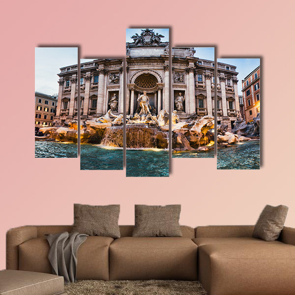 Fontana Trevi, the most famous of Rome multi panel canvas wall art