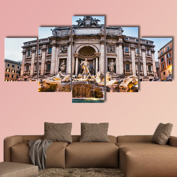 Fontana Trevi, the most famous of Rome multi panel canvas wall art