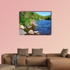 Beautiful Forest Lake in Finland Multi panel canvas wall art