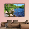 Beautiful Forest Lake in Finland Multi panel canvas wall art