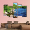 Beautiful Forest Lake in Finland Multi panel canvas wall art