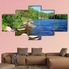 Beautiful Forest Lake in Finland Multi panel canvas wall art