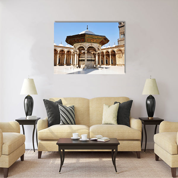 Scenery of the famous Omayyad Mosque Multi panel canvas wall art