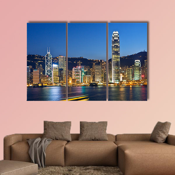 Hong Kong modern city multi panel canvas wall art