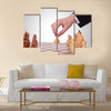 The first step in chess game multi panel canvas wall art