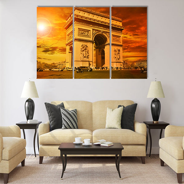Arc de Triomphe Paris Multi Panel Canvas Wall Art