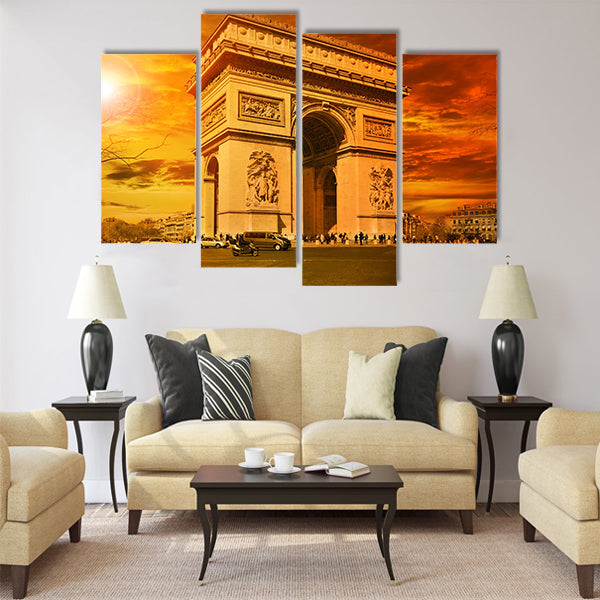 Arc de Triomphe Paris Multi Panel Canvas Wall Art