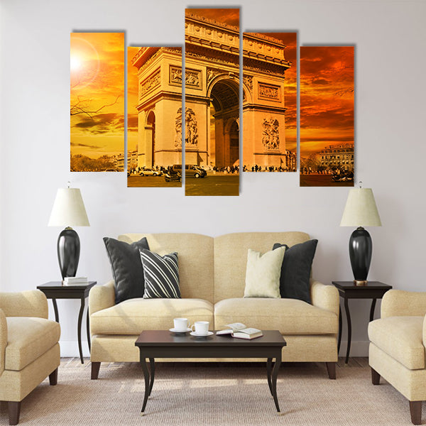Arc de Triomphe Paris Multi Panel Canvas Wall Art