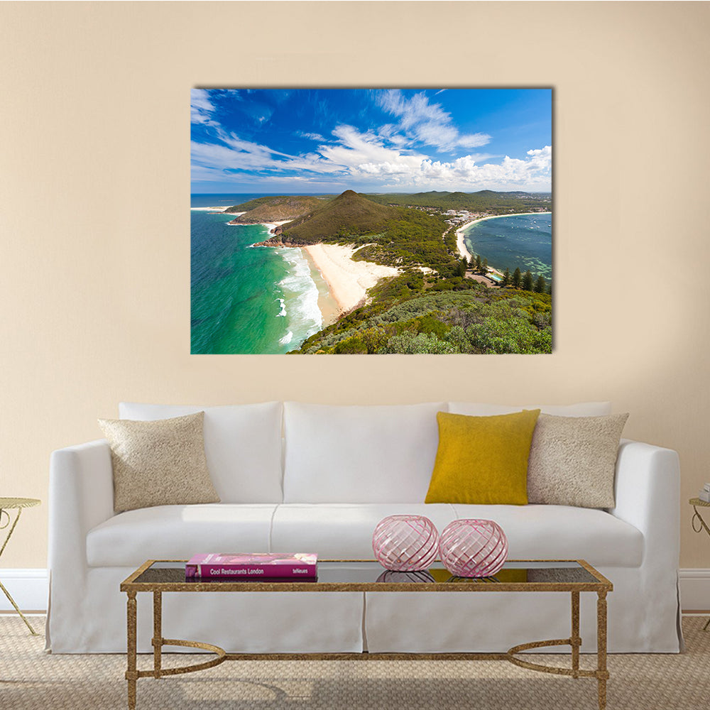 View from Tomaree Head Lookout, New South Wales Australia multi panel canvas wall art