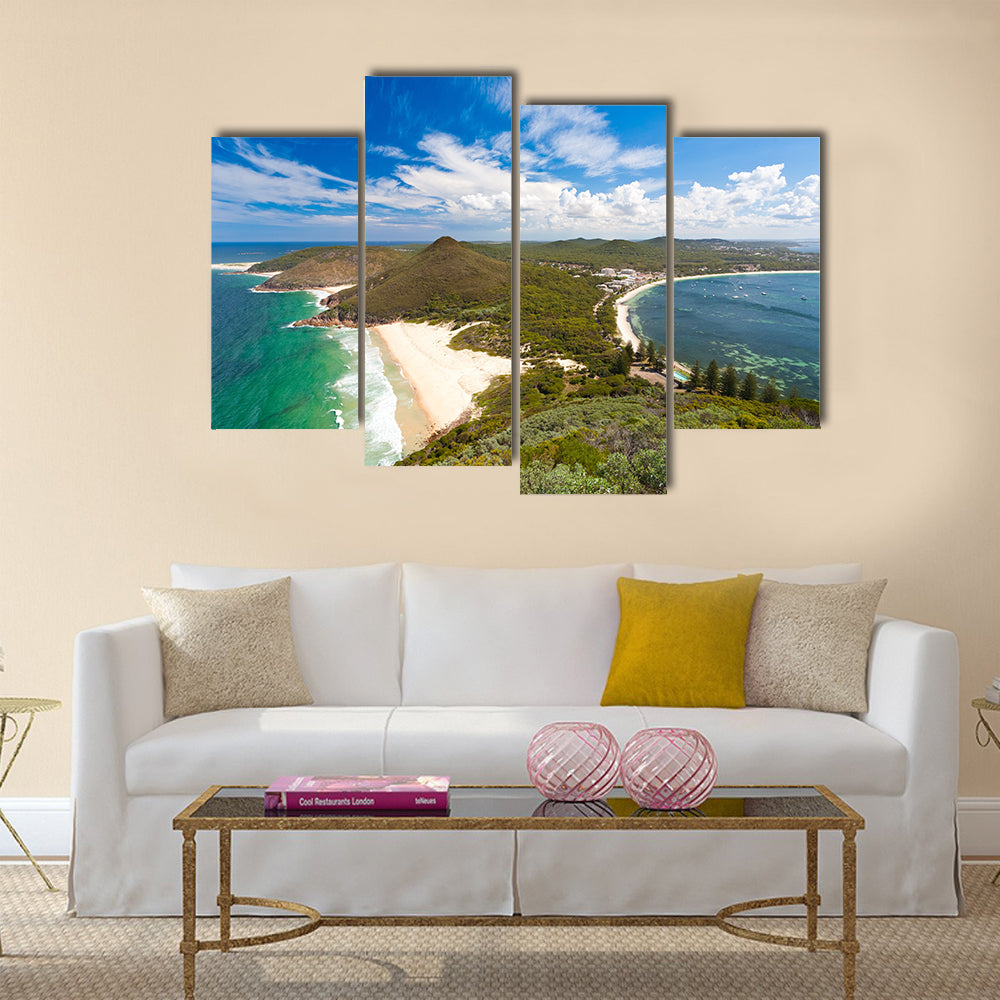 View from Tomaree Head Lookout, New South Wales Australia multi panel canvas wall art