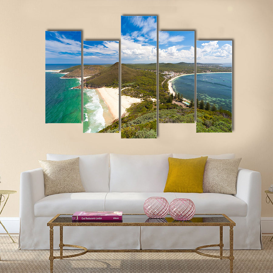 View from Tomaree Head Lookout, New South Wales Australia multi panel canvas wall art
