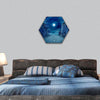 moon road hexagonal canvas wall art