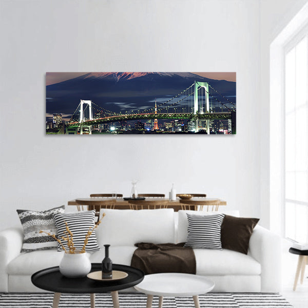 Mt Fuji surreal view panoramic canvas wall art