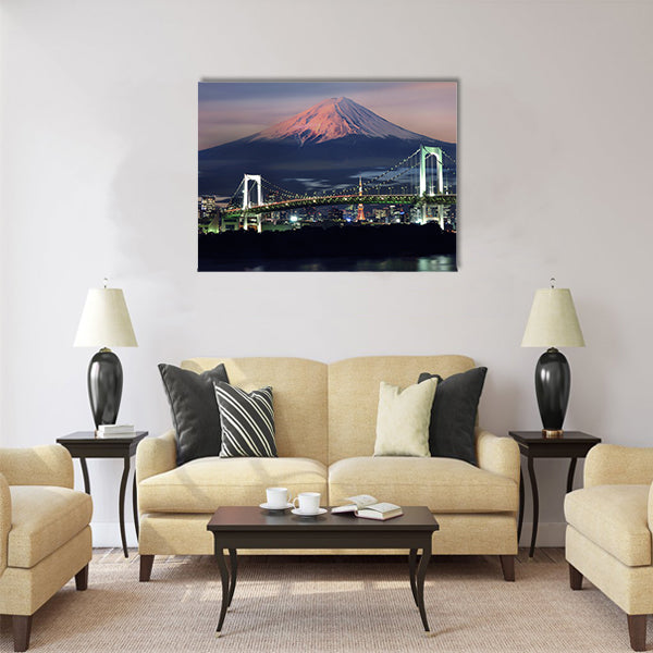 Mt Fuji surreal view Multi panel canvas wall art