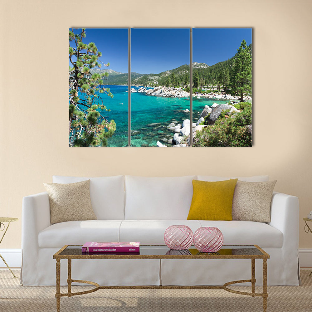 Lake Tahoe multi panel canvas wall art