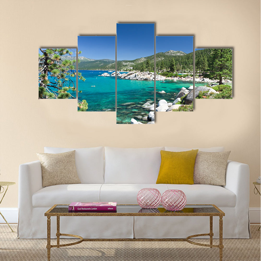 Lake Tahoe multi panel canvas wall art