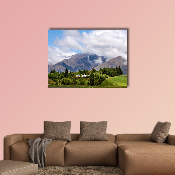 Farm land near Arrowtown, Otago, South island, New Zealand Multi panel canvas wall art
