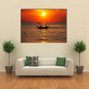 Fishing boat on Sri Lanka Multi Panel Canvas Wall Art