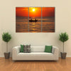 Fishing boat on Sri Lanka Multi Panel Canvas Wall Art