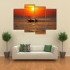 Fishing boat on Sri Lanka Multi Panel Canvas Wall Art