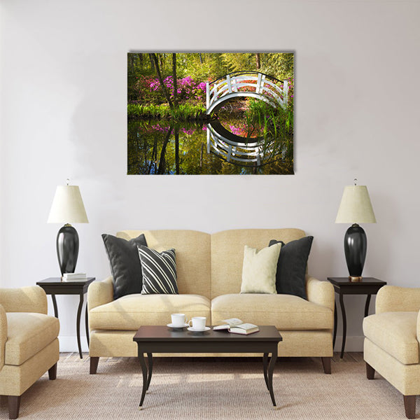 Blooming Spring Azalea Flowers Garden Multi Panel Canvas Wall Art