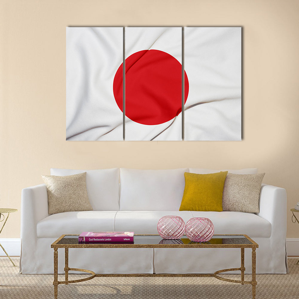 Amazing Japan flag background Multi Panel Canvas Wall Art