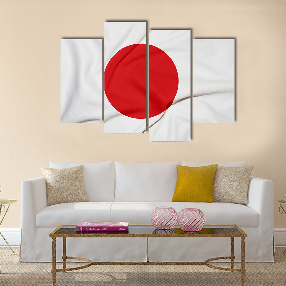 Amazing Japan flag background Multi Panel Canvas Wall Art