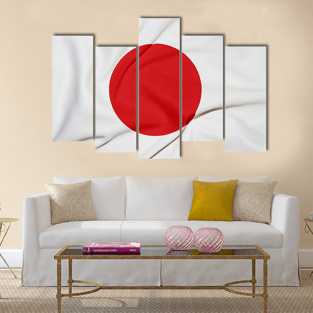 Amazing Japan flag background Multi Panel Canvas Wall Art