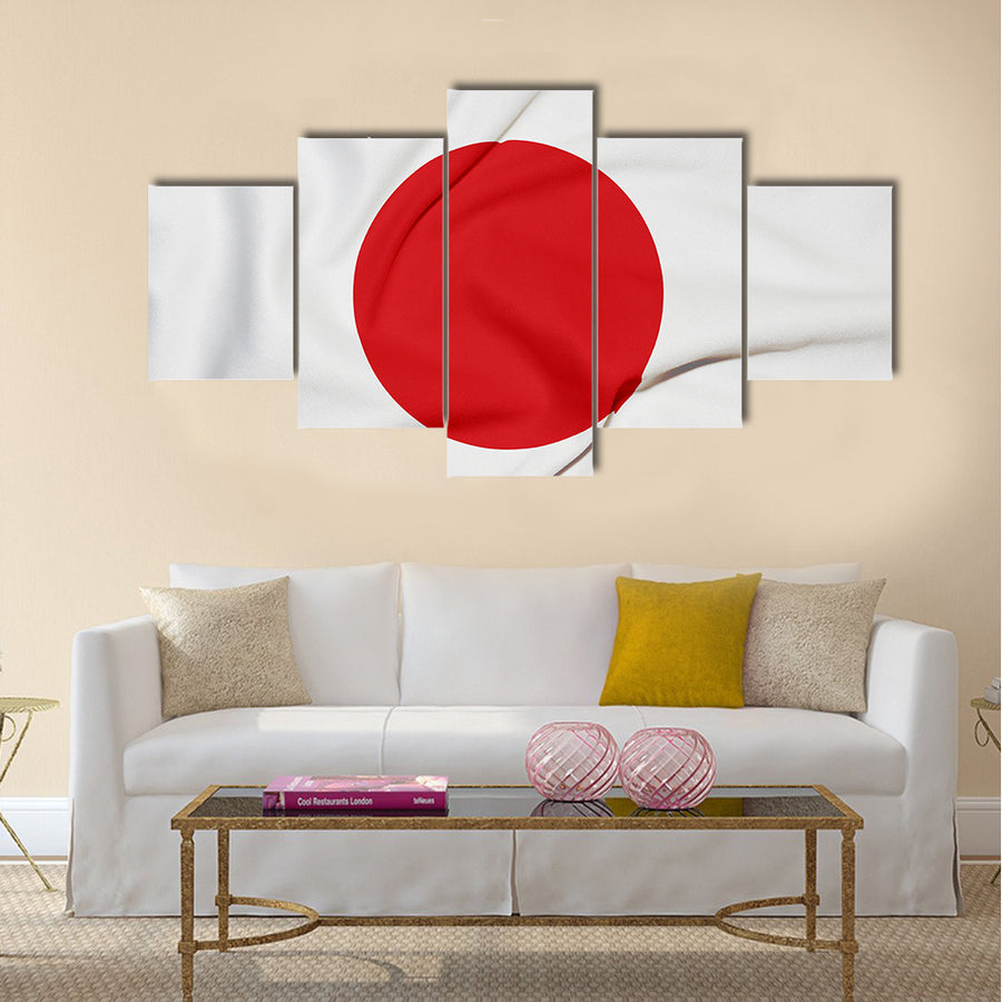 Amazing Japan flag background Multi Panel Canvas Wall Art