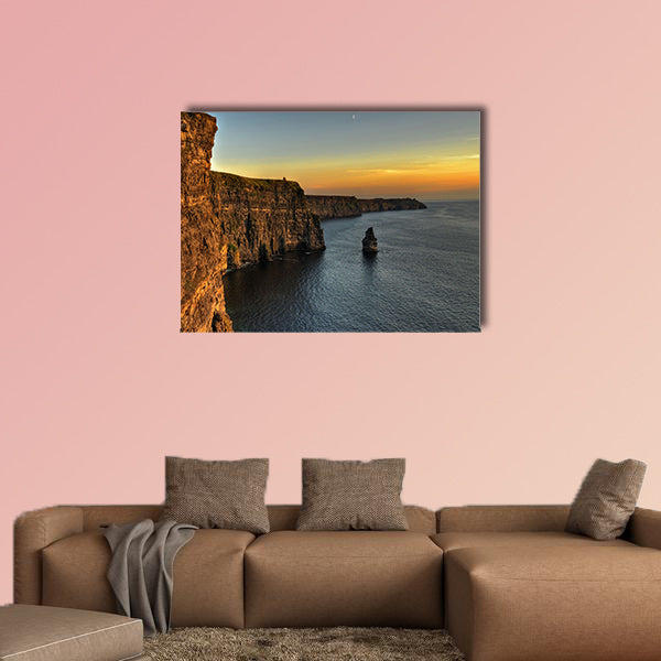 Photo famous cliffs of moher, sunset multi panel canvas wall art