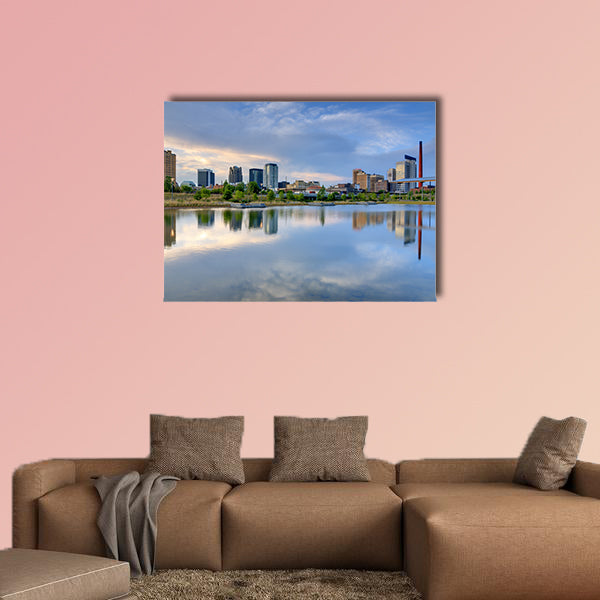 Skyline of Birmingham, Alabama from Railroad Park multi panel canvas wall art