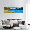 Landscape: Lake with turquoise water, Rocky Mountains panoramic canvas wall art