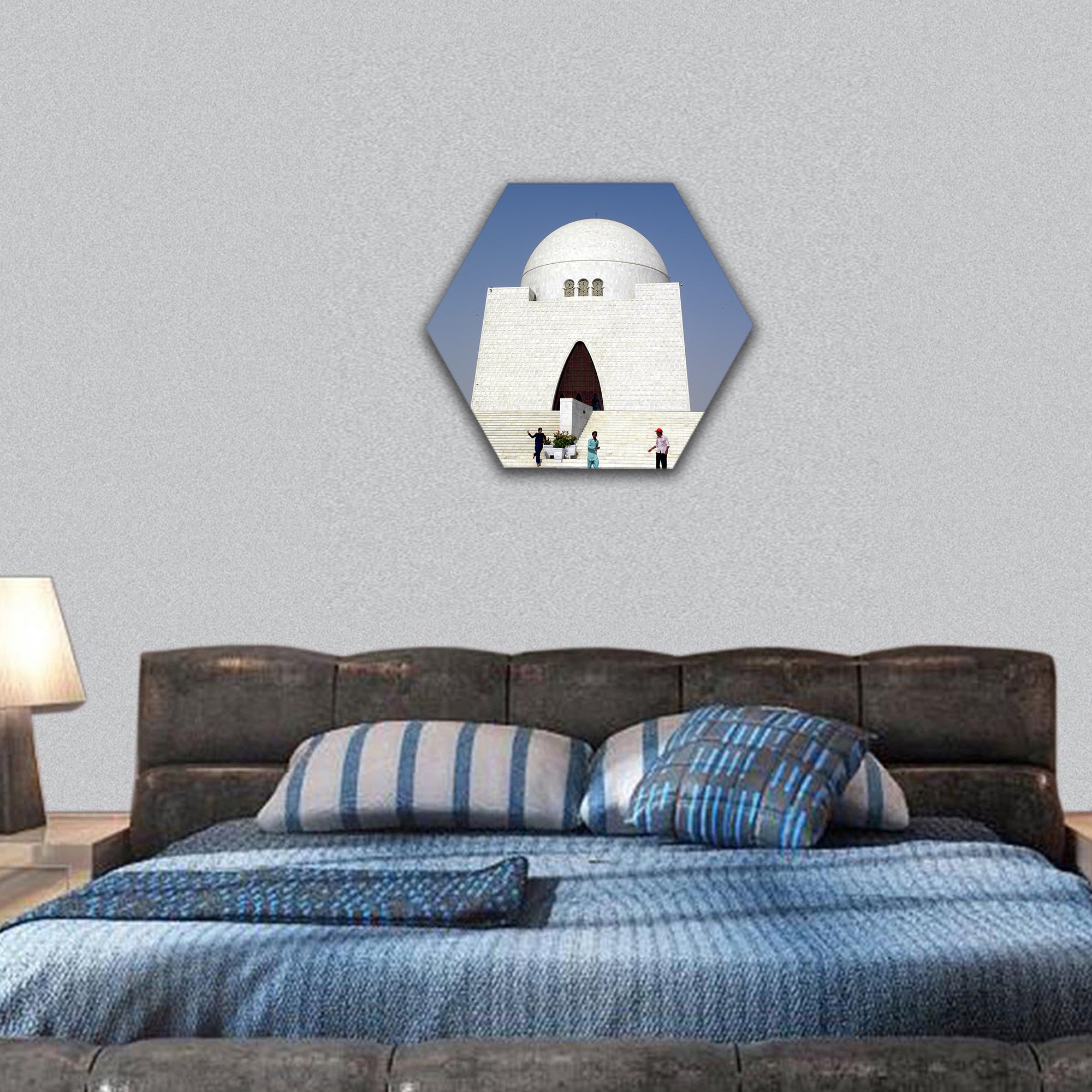 Tomb of MUHAMMAD ALI JINNAH hexagonal canvas wall art