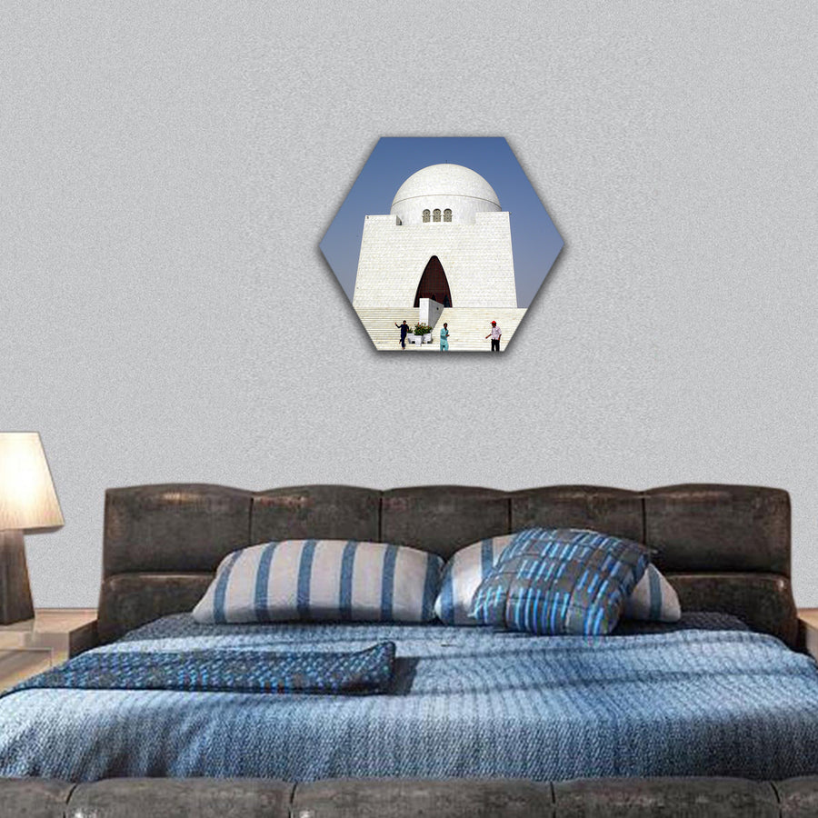 Tomb of MUHAMMAD ALI JINNAH hexagonal canvas wall art