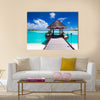 Jetty with amazing ocean view on tropical island Multi Panel Canvas Wall Art