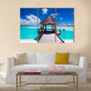 Jetty with amazing ocean view on tropical island Multi Panel Canvas Wall Art