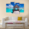 Jetty with amazing ocean view on tropical island Multi Panel Canvas Wall Art