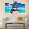 Jetty with amazing ocean view on tropical island Multi Panel Canvas Wall Art