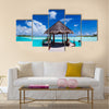 Jetty with amazing ocean view on tropical island Multi Panel Canvas Wall Art