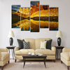 Towers with reflection at sunrise Multi panel canvas wall art