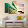 Beautiful Sunset Wave Multi Panel Canvas Wall Art