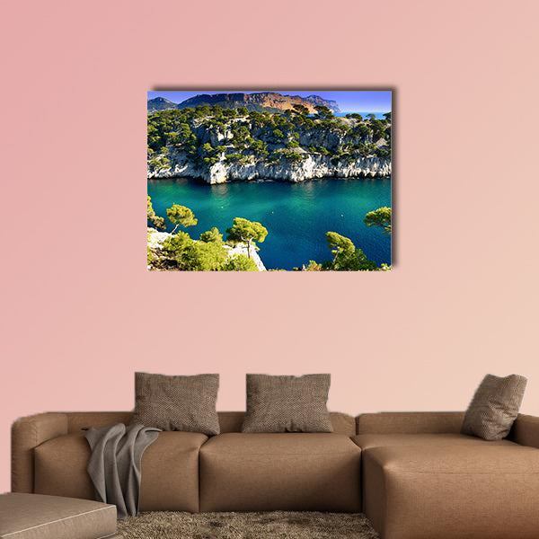 Calanques of Port Pin in Cassis in France near multi panel canvas wall art