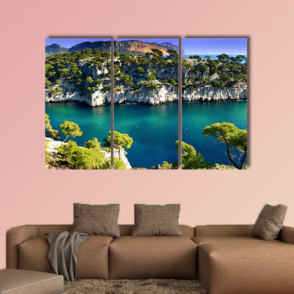Calanques of Port Pin in Cassis in France near multi panel canvas wall art