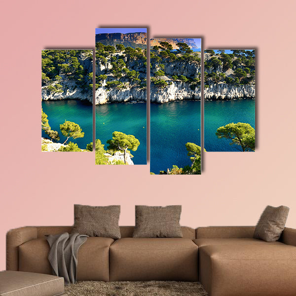 Calanques of Port Pin in Cassis in France near multi panel canvas wall art