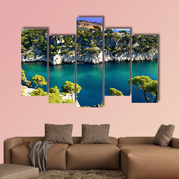 Calanques of Port Pin in Cassis in France near multi panel canvas wall art