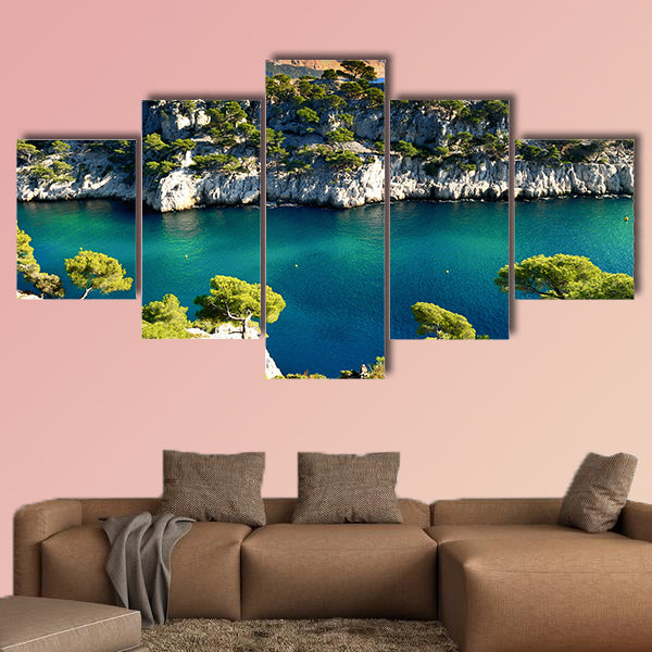 Calanques of Port Pin in Cassis in France near multi panel canvas wall art