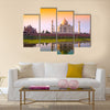 Taj mahal with tricolor Multi panel canvas wall art