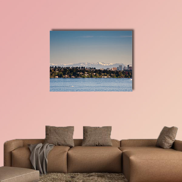 View of Lake Washington Multi panel canvas wall art