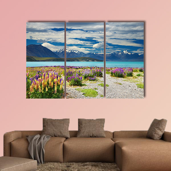 Lake Tekapo, Southern Alps, New Zealand Multi panel canvas wall art