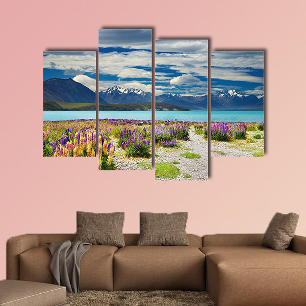Lake Tekapo, Southern Alps, New Zealand Multi panel canvas wall art